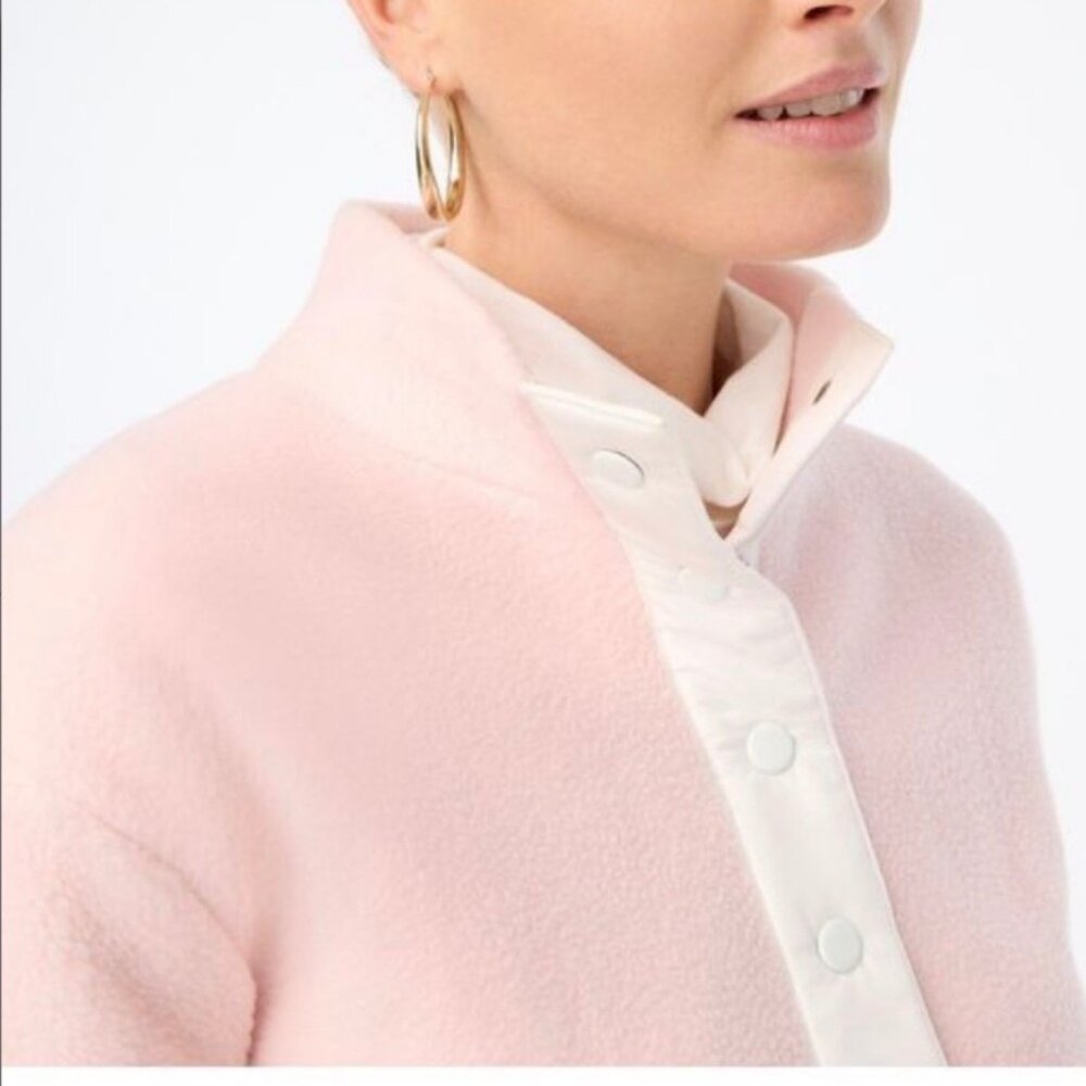 J. Crew Pink and Green Quilted Sweater - Picture 4 of 8